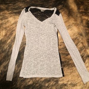 BKE shirt - small - sheer with lace back
